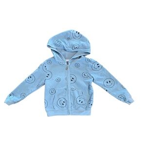 COZII by T2Love boys blue smiley zip hoodie in size 5 like new condition
